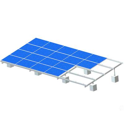 sistemas solares de montaje en suelo base de hormigón