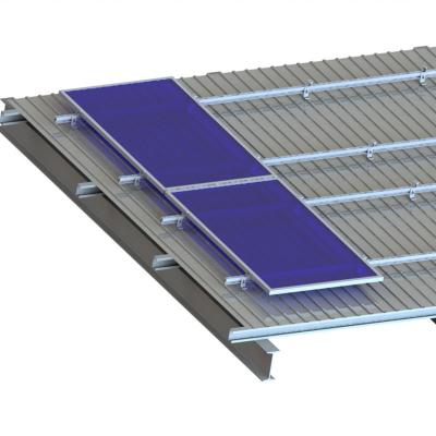  Trapezoide techo de metal l pies sistema de montaje solar