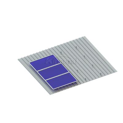 Montaje solar de techo de metal con costura alzada