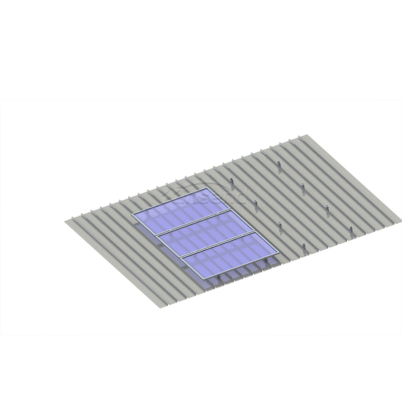 Abrazaderas solares de costura vertical para sistema de techo de metal