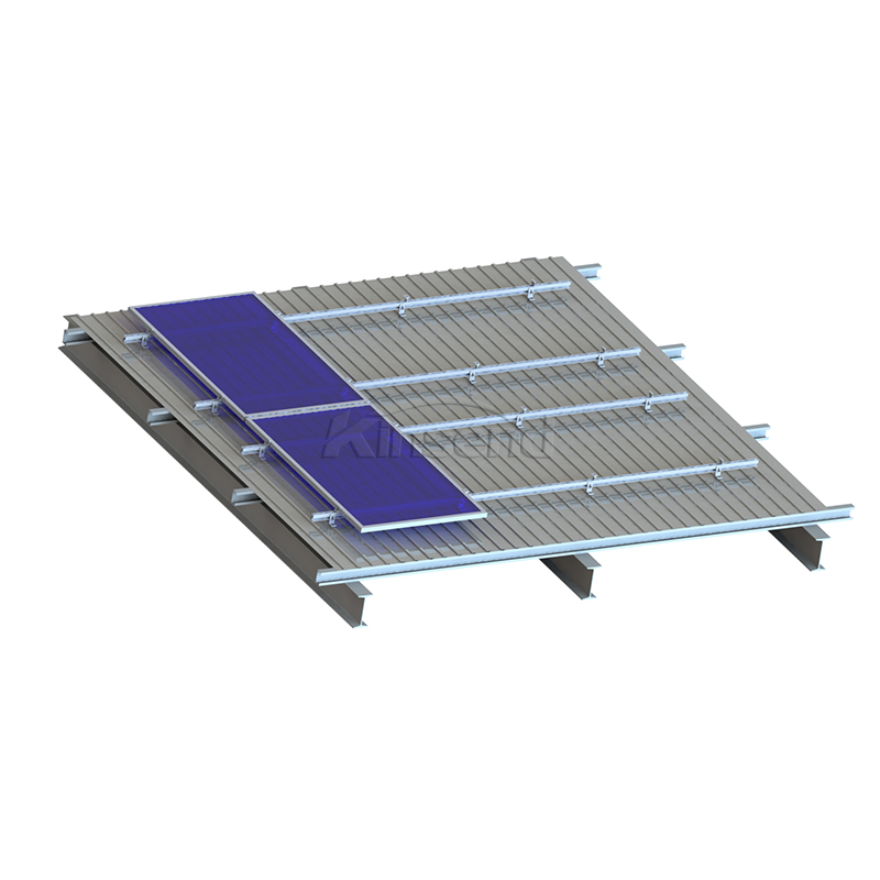 Montaje de techo solar de pie L_Viga de acero