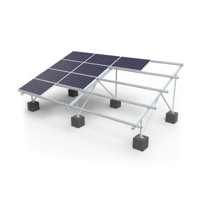 Sistema de montaje solar en tierra con base de hormigón - Tipo W

