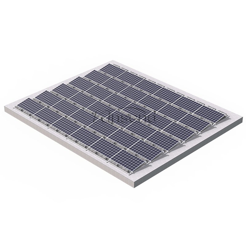 flat roof mounted solar panels