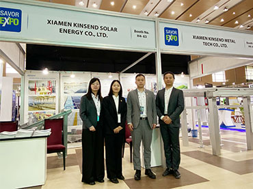 Exposición en Dhaka, Bangladesh, stand de Kinsend: pabellón 4, H62-H63