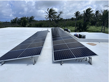 Proyectos de techo plano completados instalados en Saipan