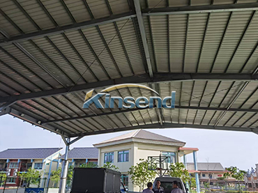 Cochera solar con estructura de acero ZAM, Taiwán