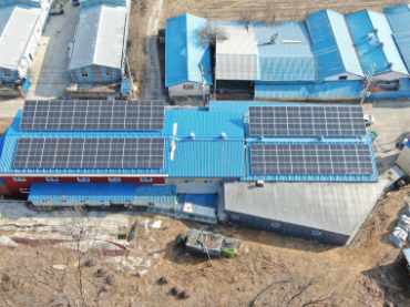 proyecto solar de techo de metal de Corea 282kw Seúl, Corea